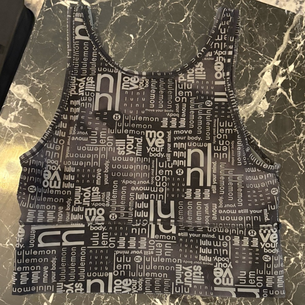 Lululemon Black Graphic Tank Top